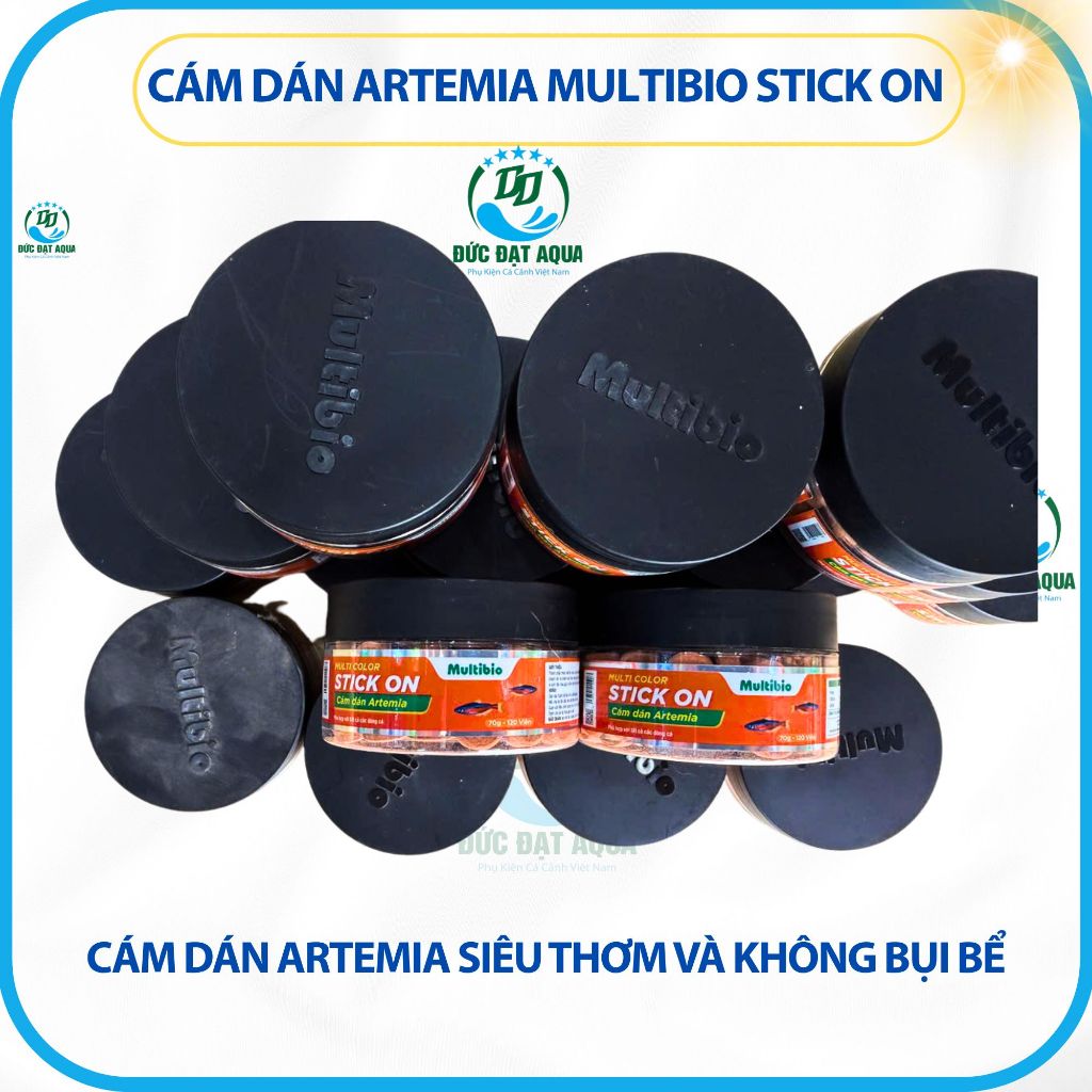 Cám Dán Artemia Multi Color STICK ON Hũ 70gr 120 viên Thức ăn cho cá tăng màu 8
