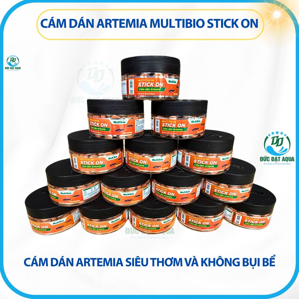 Cám Dán Artemia Multi Color STICK ON Hũ 70gr 120 viên Thức ăn cho cá tăng màu 7