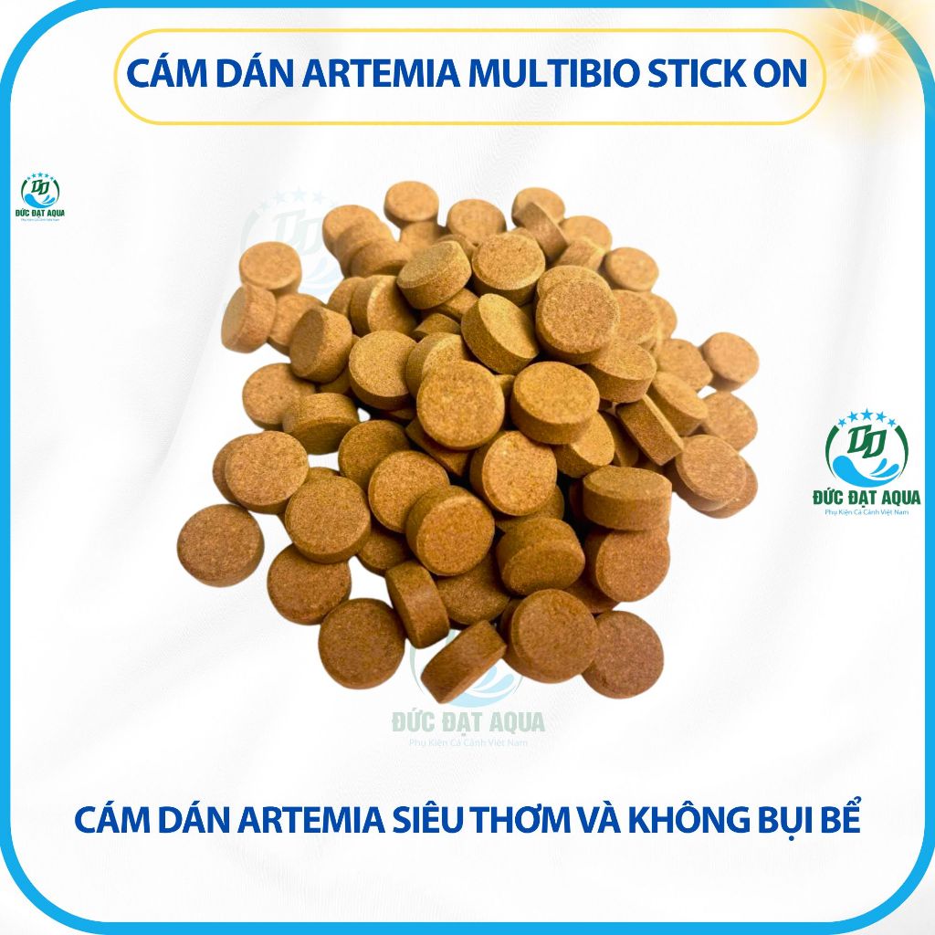 Cám Dán Artemia Multi Color STICK ON Hũ 70gr 120 viên Thức ăn cho cá tăng màu 3