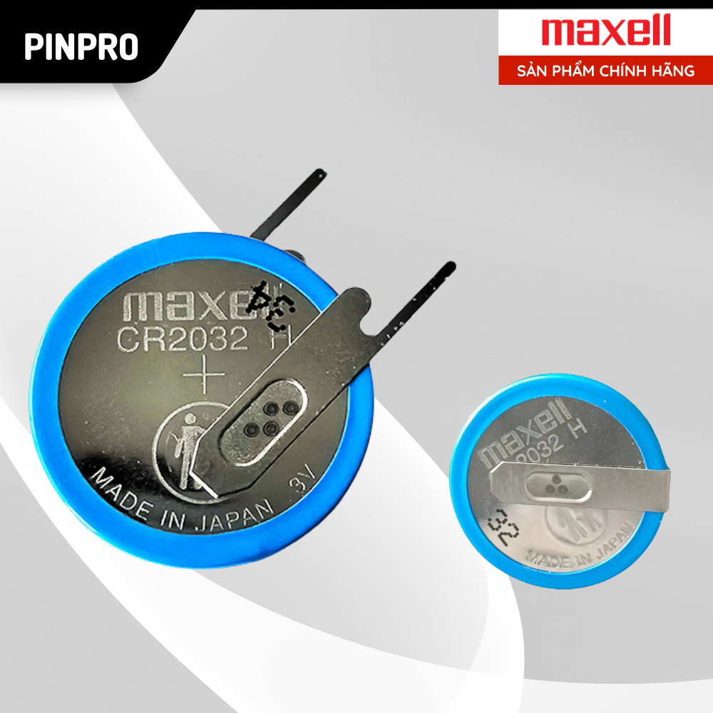 Pin Maxell CR2032H CR2032 3V hàn chân, pin CMOS cảm biến áp suất lốp ...