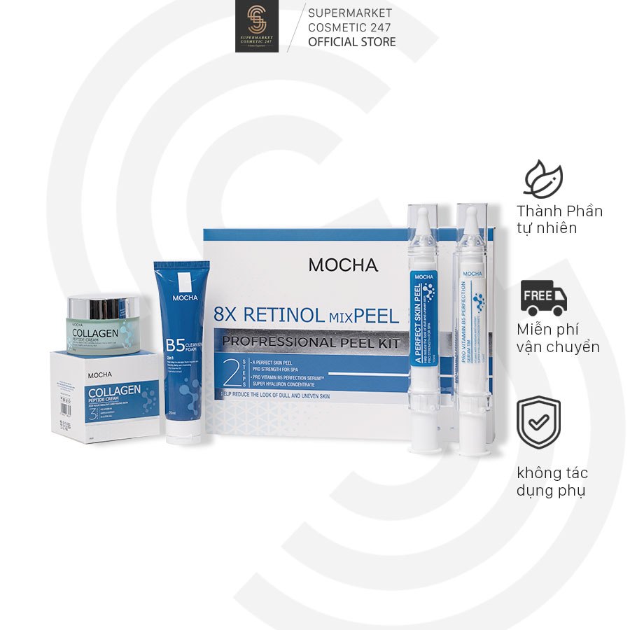 Combo Retinol Mix Peel Mocha chống nắng 10ml x 2