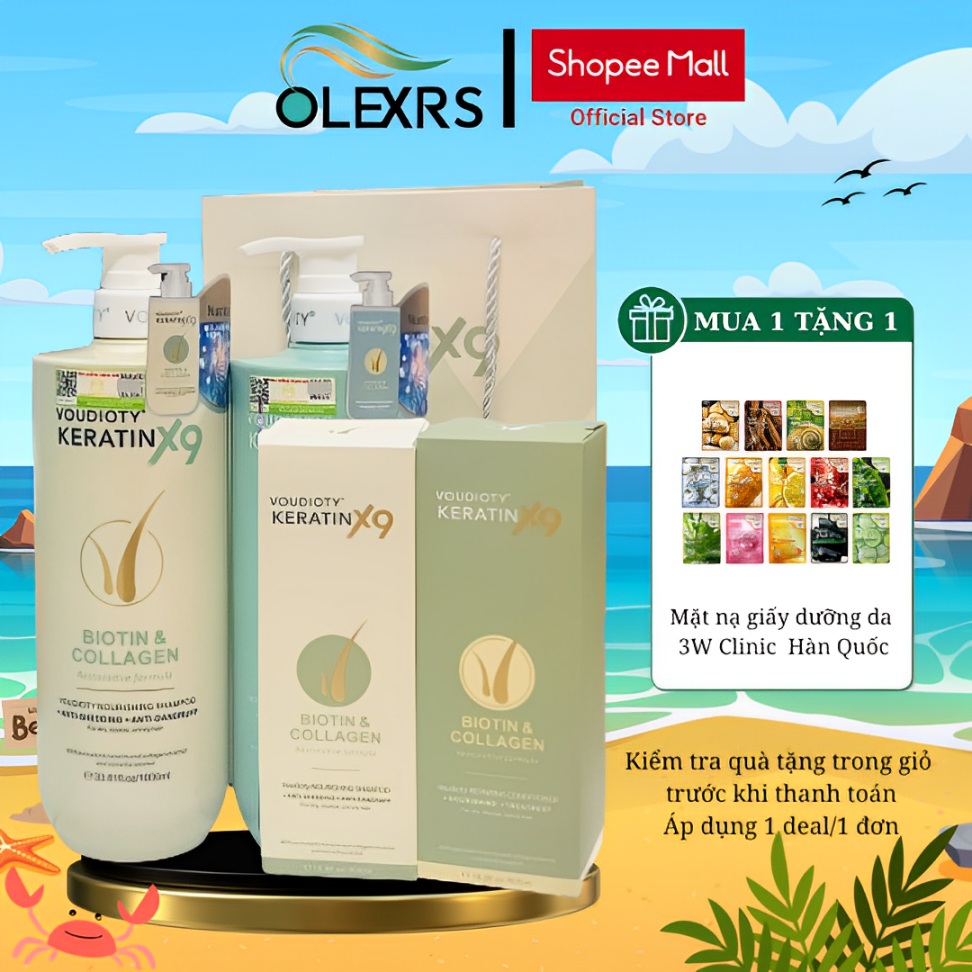 Ảnh Dầu Gội Xả Voudioty Keratin X9 Cung Cấp Dưỡng Chất Phục Hồi Tóc Hư Tổn Nặng 500ml và 1000ml 1