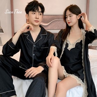 Đồ ngủ đôi cao cấp kèm áo choàng nữ sexy, pijama cặp đôi dành cho cặp vợ chồng mới cưới - Since Then