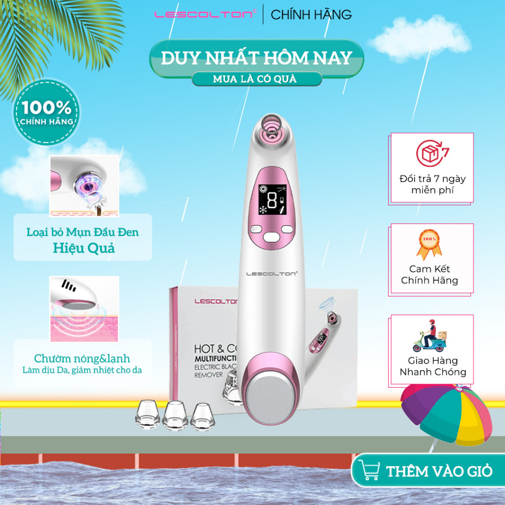 Ảnh Máy Hút Mụn Đầu Đen Mini Lescolton 3 Trong 1 LSO04 - Đẩy Tinh Chất, Nâng Cơ Mặt, Massage, Làm Sạch Sâu Lỗ Chân Lông 1