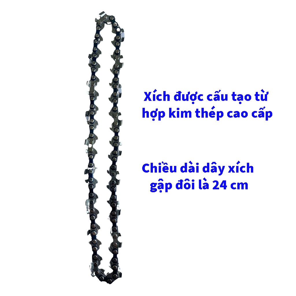 Lam xích 6 inch, lam xích 6 inch thay thế của máy cưa dùng pin, hợp kim thép cứng, bền, lưỡi cưa sắc