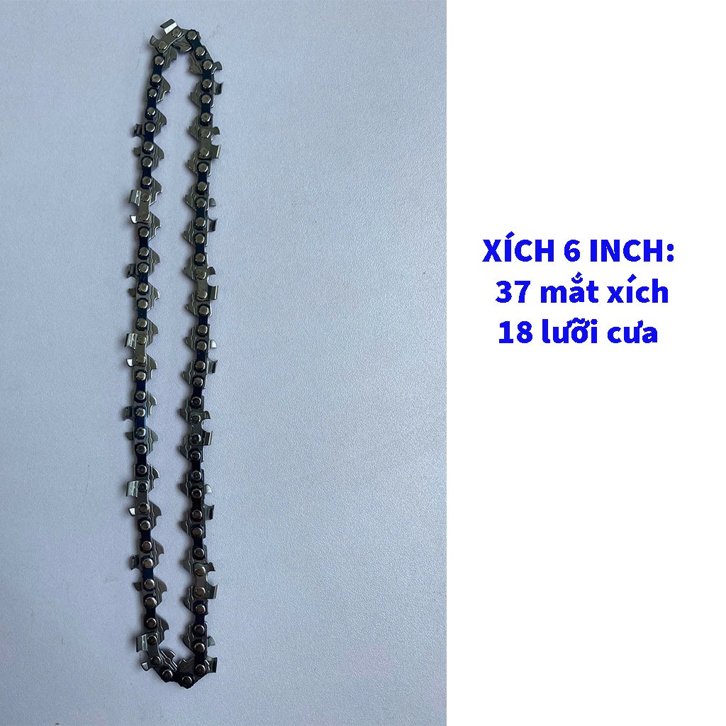 Lam xích 6 inch, lam xích 6 inch thay thế của máy cưa dùng pin, hợp kim thép cứng, bền, lưỡi cưa sắc