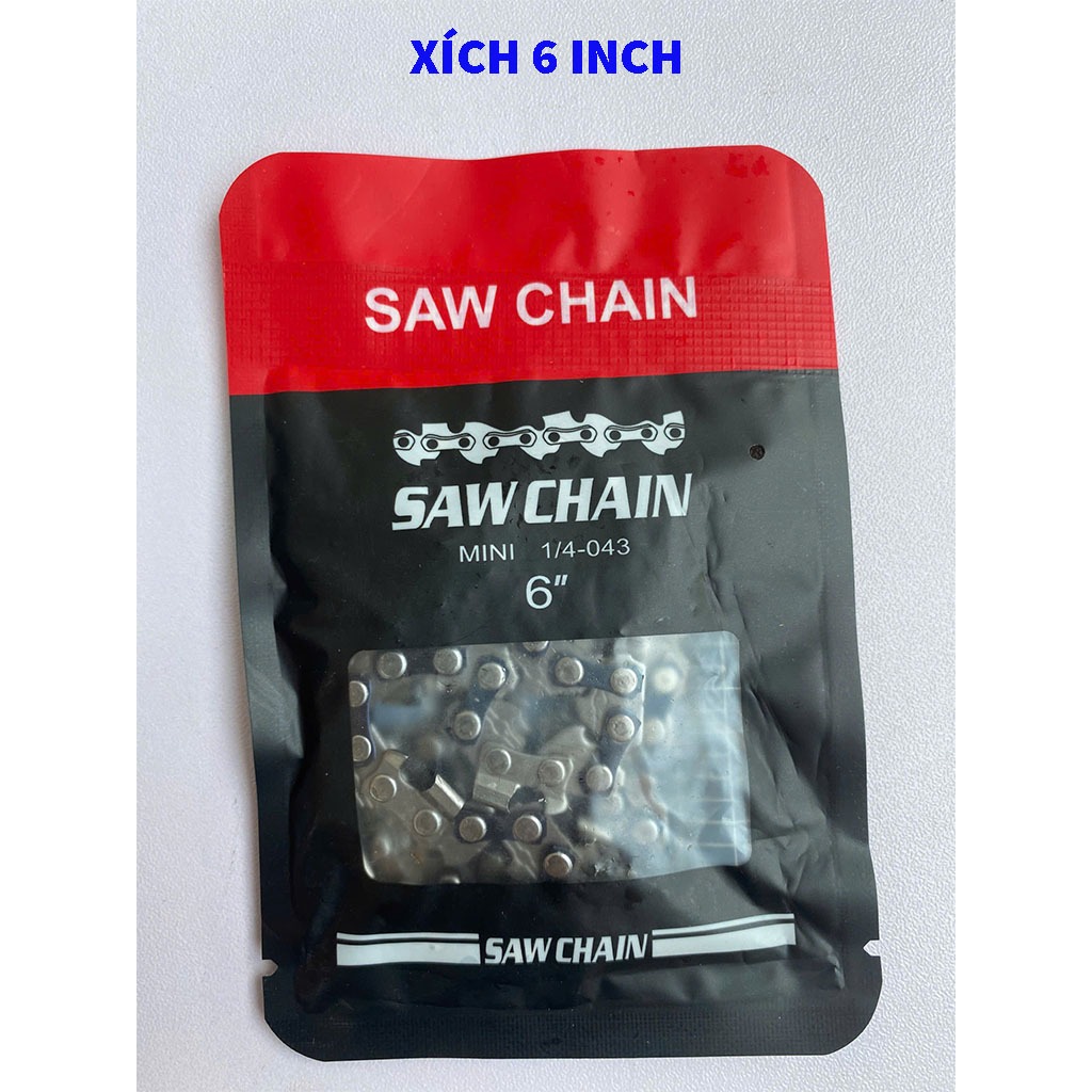 Lam xích 6 inch, lam xích 6 inch thay thế của máy cưa dùng pin, hợp kim thép cứng, bền, lưỡi cưa sắc