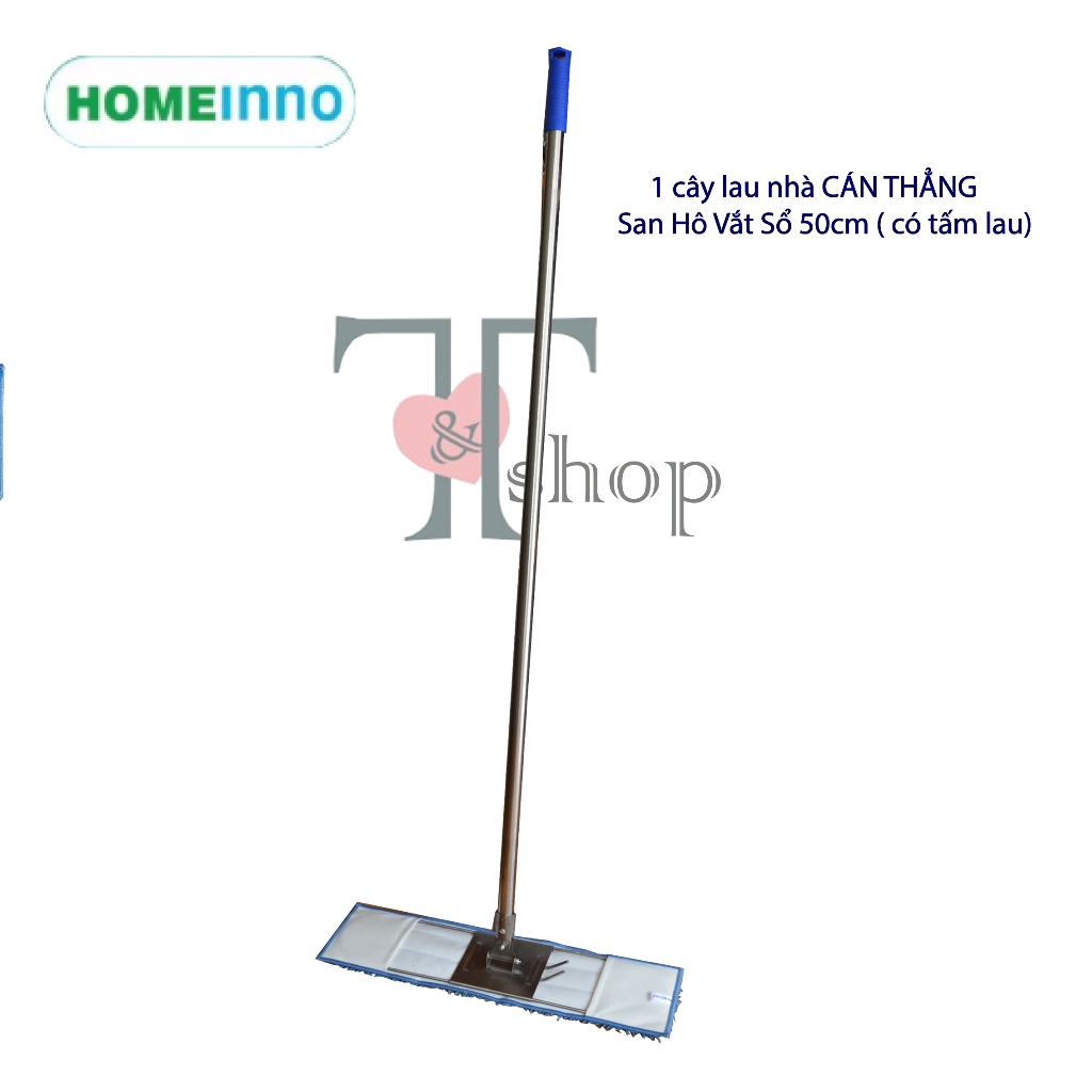 Cây Lau Nhà Inox San Hô Vắt Sổ 50cm Homeinno CÁN THẲNG 150cm