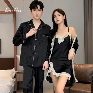 Đồ ngủ đôi cao cấp kèm áo choàng nữ sexy, pijama cặp đôi dành cho cặp vợ chồng mới cưới - Since Then
