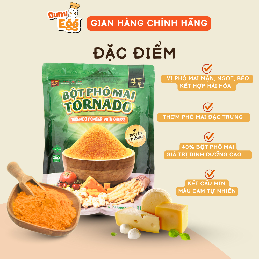 Bột Phô Mai Lắc Tomato T&P 1Kg, Bột Phô Mai Hàn Quốc Lắc Khoai Tây Chiên, Lắc Gà Rán, Làm Bánh
