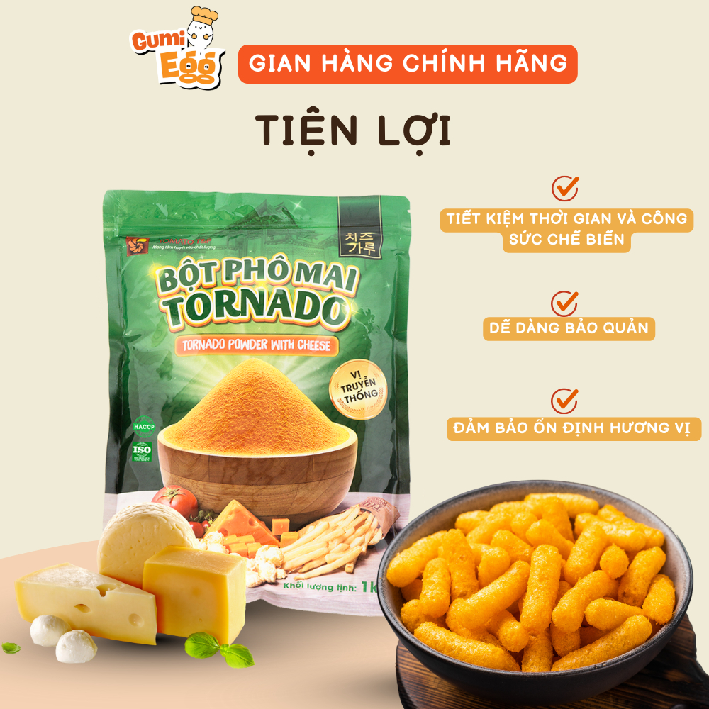 Bột Phô Mai Lắc Tomato T&P 1Kg, Bột Phô Mai Hàn Quốc Lắc Khoai Tây Chiên, Lắc Gà Rán, Làm Bánh