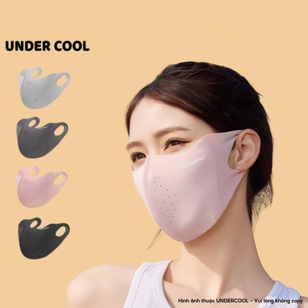 Khẩu Trang Chống Nắng Nửa Mặt UNDERCOOL - Chống Tia UV UPF 50+ Có Lỗ Thoáng Khí Siêu Nhẹ Mát Co Giãn Có 4 Màu KT15