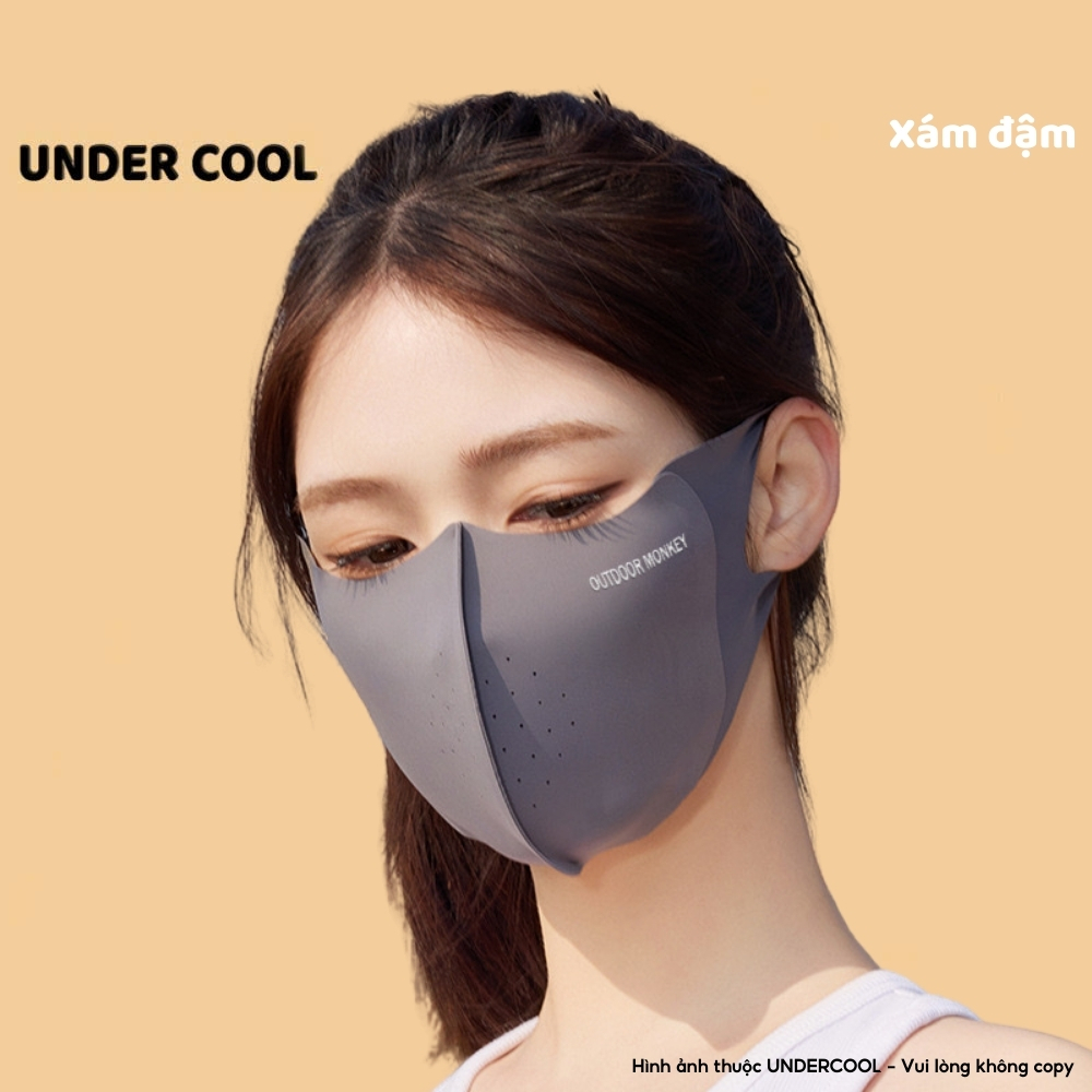 Khẩu Trang Chống Nắng Nửa Mặt UNDERCOOL - Chống Tia UV UPF 50+ Có Lỗ Thoáng Khí Siêu Nhẹ Mát Co Giãn Có 4 Màu KT15
