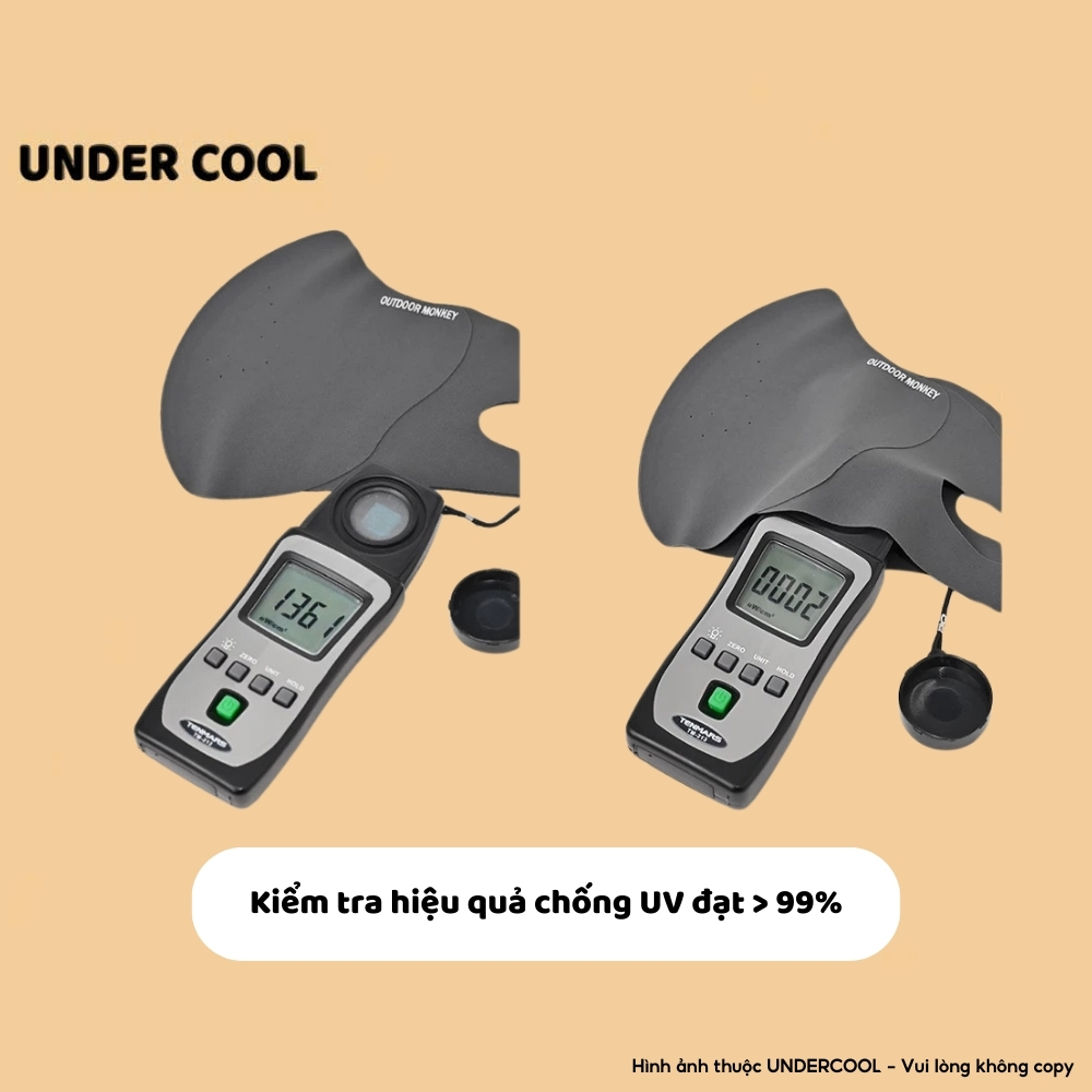 Khẩu Trang Chống Nắng Nửa Mặt UNDERCOOL - Chống Tia UV UPF 50+ Có Lỗ Thoáng Khí Siêu Nhẹ Mát Co Giãn Có 4 Màu KT15