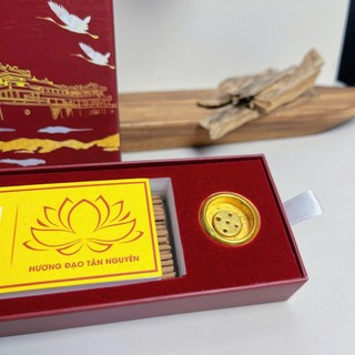 [OCOP 4 SAO - HƯƠNG ĐẠO CAO CẤP] Hộp 100 thanh trầm hương cao cấp Tân Nguyên, trầm hương nguyên chất tự nhiên, thư giãn