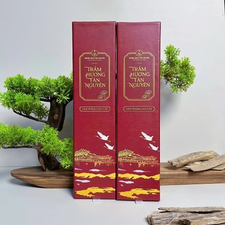 [OCOP 4 SAO - HƯƠNG ĐẠO CAO CẤP] Hộp 100 thanh trầm hương cao cấp Tân Nguyên, trầm hương nguyên chất tự nhiên, thư giãn