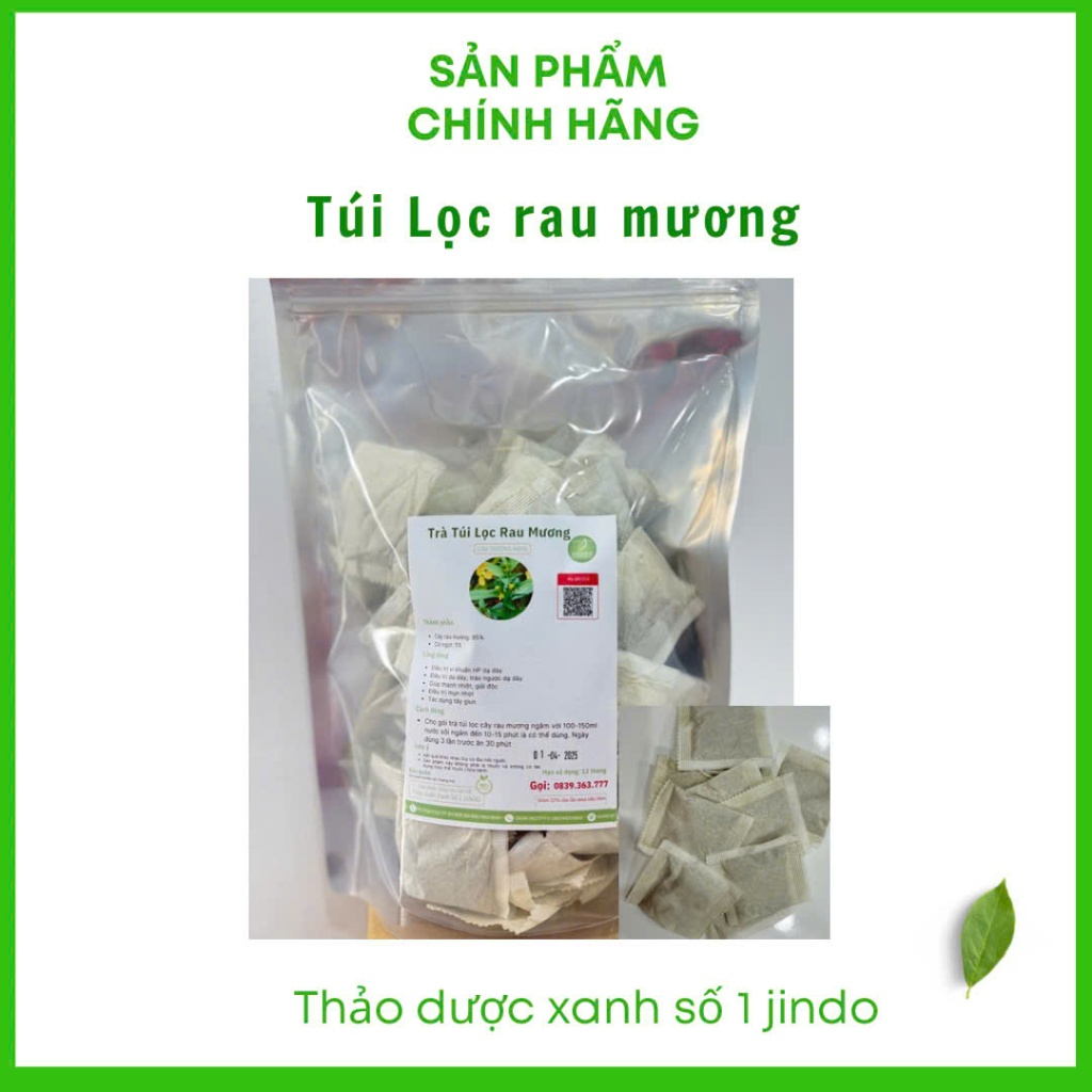 90 Túi lọc cây rau mương khô thượng hạng JINDO (90 gói x 3 gram) tốt cho dạ dày,  HP dạ dày