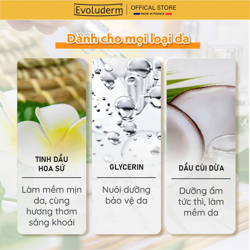 Ảnh Sữa Dưỡng Thể Dưỡng Ẩm Dưỡng Sáng Mịn Màng Toàn Thân Evoluderm Moisturizing Body Milk 500ml 4
