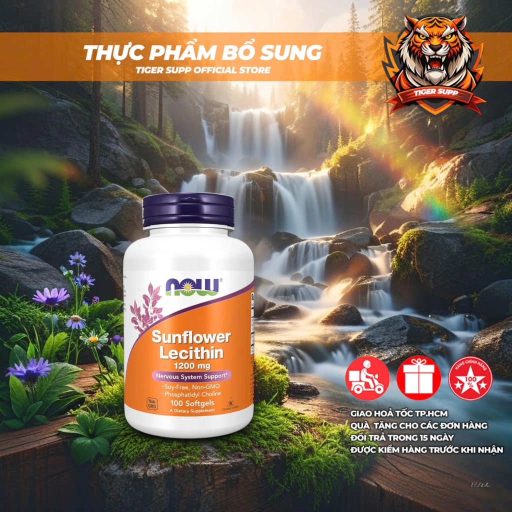 [Freeship] Now Sunflower Lecithin 1200 mg chống tắc tia sữa cho phụ nữ sau sinh - Chính hãng