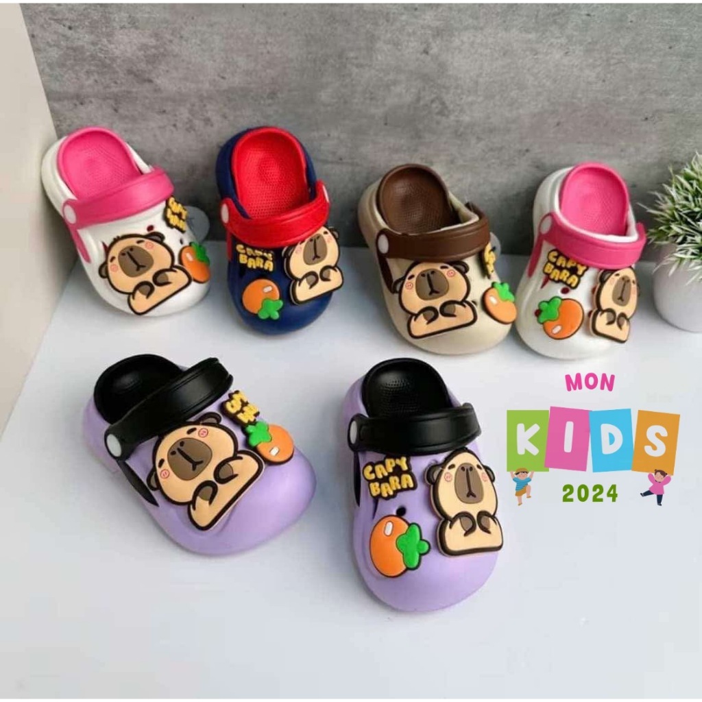 SỤC CAPY BARA Cho Bé Gái Bé Trai Siêu Nhẹ Êm Mềm Thoáng Khí Đi Mùa Hè Thoải mái Chất Liệu Đế EVA mã mới