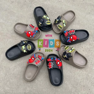 Dép Lê Trẻ Em Sticker Batman - Spiderman Dễ Thương Chất Liệu EVA Chống Trơn Trượt Siêu Nhẹ, Siêu Mềm Cho Bé Trai Bé Gái.