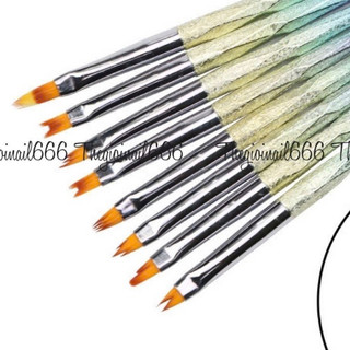 Bộ Cọ Vẽ Hoa Nail Cán Xà Cừ | Cọ Vẽ Nghệ Thuật Cao Cấp, Thiết Kế Sang Trọng | Thegioinail666