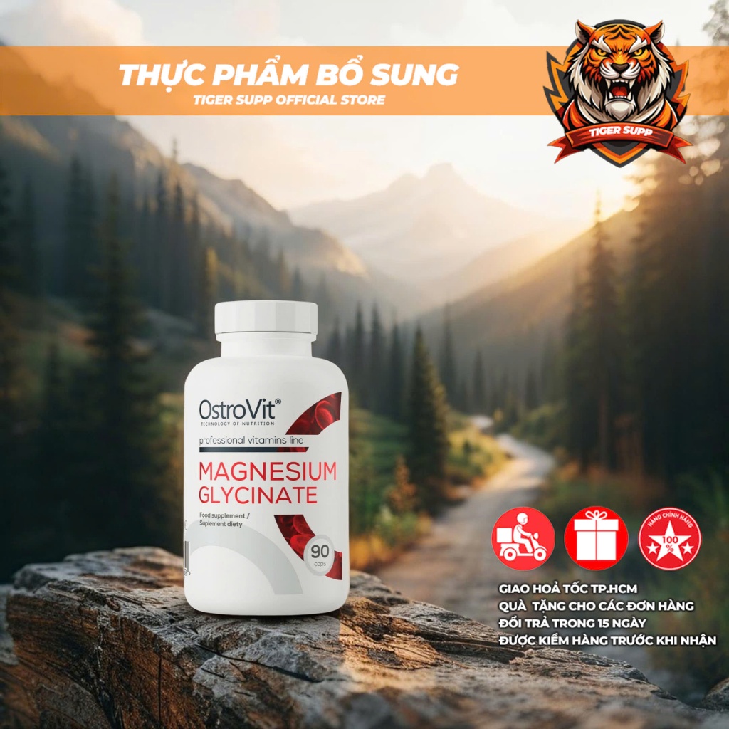 Ostrovit Magnesium Glycinate (90 Viên) - Giải pháp tự nhiên giúp ngủ ngon hơn