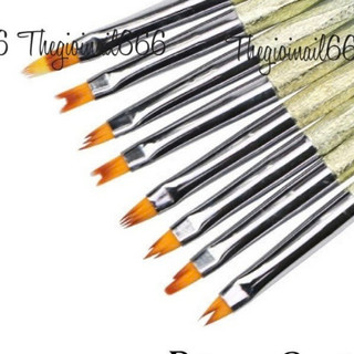 Bộ Cọ Vẽ Hoa Nail Cán Xà Cừ | Cọ Vẽ Nghệ Thuật Cao Cấp, Thiết Kế Sang Trọng | Thegioinail666