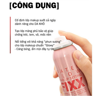 Xịt Khóa Makeup Toàn Diện Fixx So Natural Từng LoạiDaAllDayTight Real Matte - Water Glow COD.
