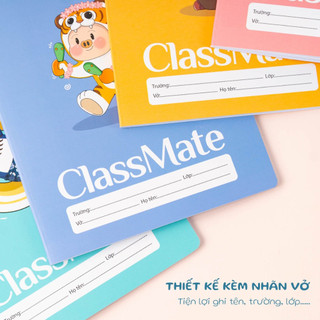 Vở Ô Ly 48 Trang Heo Nhí, Vở Kẻ 4 Ô Ly CLASSMATE Giấy 120gsm Cao Cấp Dùng Cho Bé Tập Viết, Luyện Chữ NC1-48-013