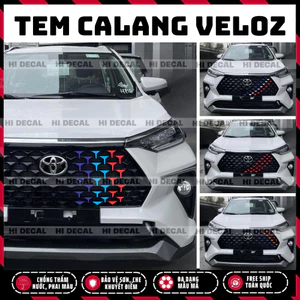 Tem dán calang Veloz, decal dán đầu xe Veloz trang trí tạo điểm nhấn cho xe
