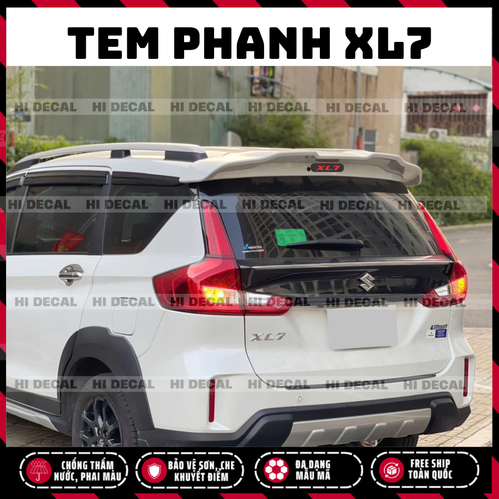 Tem dán đèn phanh Xl7. decal đèn phanh Xl7, decal dán xe trang trí tạo điểm nhấn