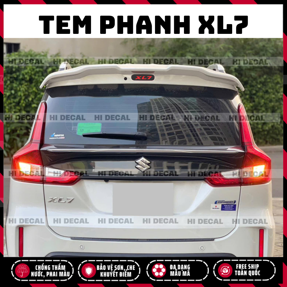 Tem dán đèn phanh Xl7. decal đèn phanh Xl7, decal dán xe trang trí tạo điểm nhấn