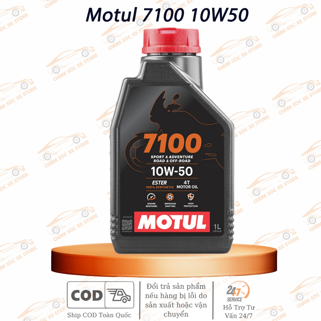 Nhớt Motul 7100 10W50 Tổng Hợp Cao Cấp Dành Cho Xe Số, Xe Tay Côn, Moto PKL