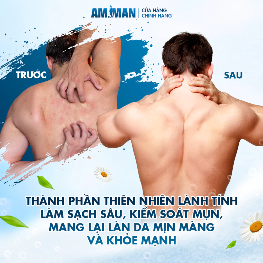 Combo Sữa tắm gội nam AM FANTASTIC 5 in 1 365ml và Bọt vệ sinh nam AM CHERISH 120ml AM-MAN