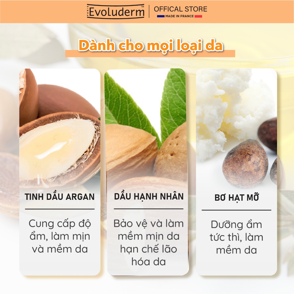 Sữa Dưỡng Thể Evoluderm Dưỡng Ẩm Dưỡng Sáng Mịn Màng Toàn Thân 500ml (QT)