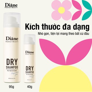 Dầu gội khô sạch dầu tơi tóc không bết dính Diane Perfect Beauty Dry Shampoo Fragrance Free