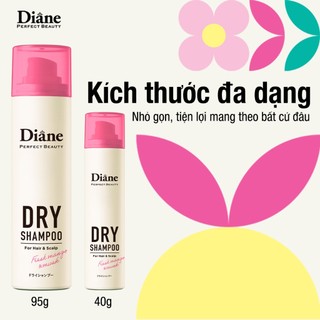 Dầu gội khô sạch dầu tơi tóc không bết dính Diane Perfect Beauty Dry Shampoo 40g