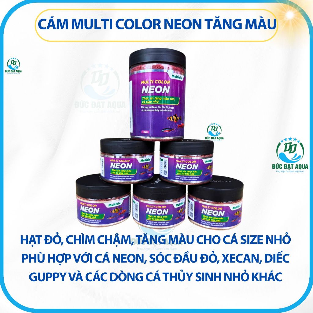 Cám Multi Color NEON, Sóc đầu đỏ, Cánh buồm, Diếc đỏ, các dòng size nhỏ khác 8