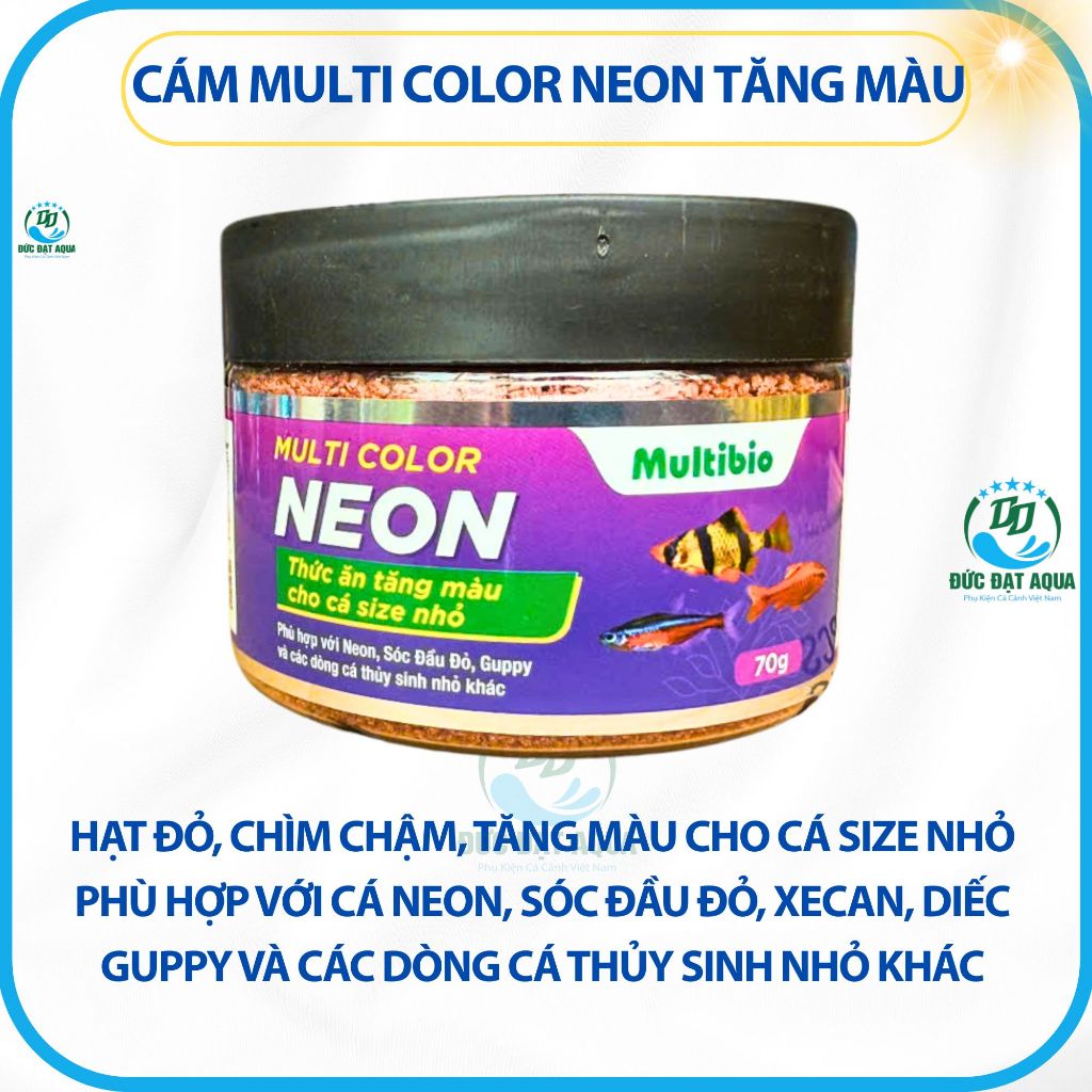 Cám Multi Color NEON, Sóc đầu đỏ, Cánh buồm, Diếc đỏ, các dòng size nhỏ khác 6