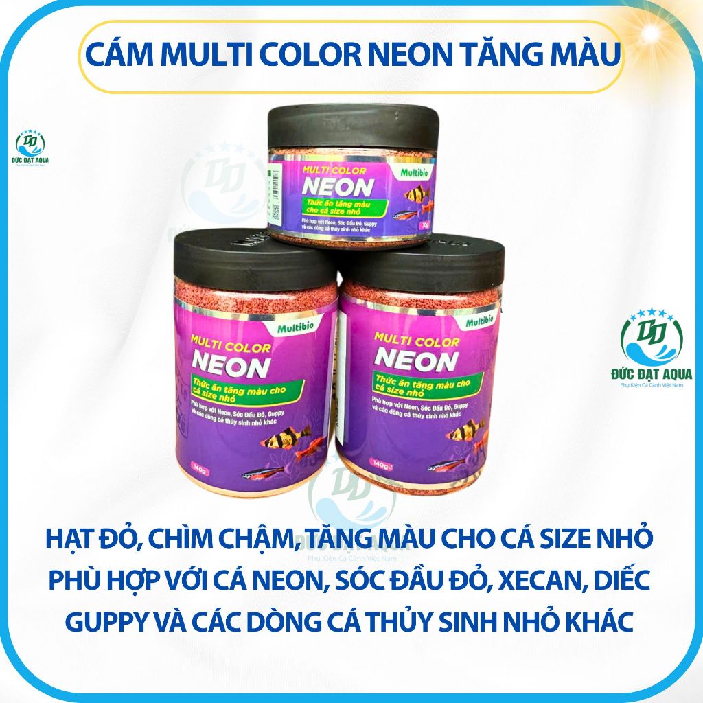 Cám Multi Color NEON, Sóc đầu đỏ, Cánh buồm, Diếc đỏ, các dòng size nhỏ khác 4