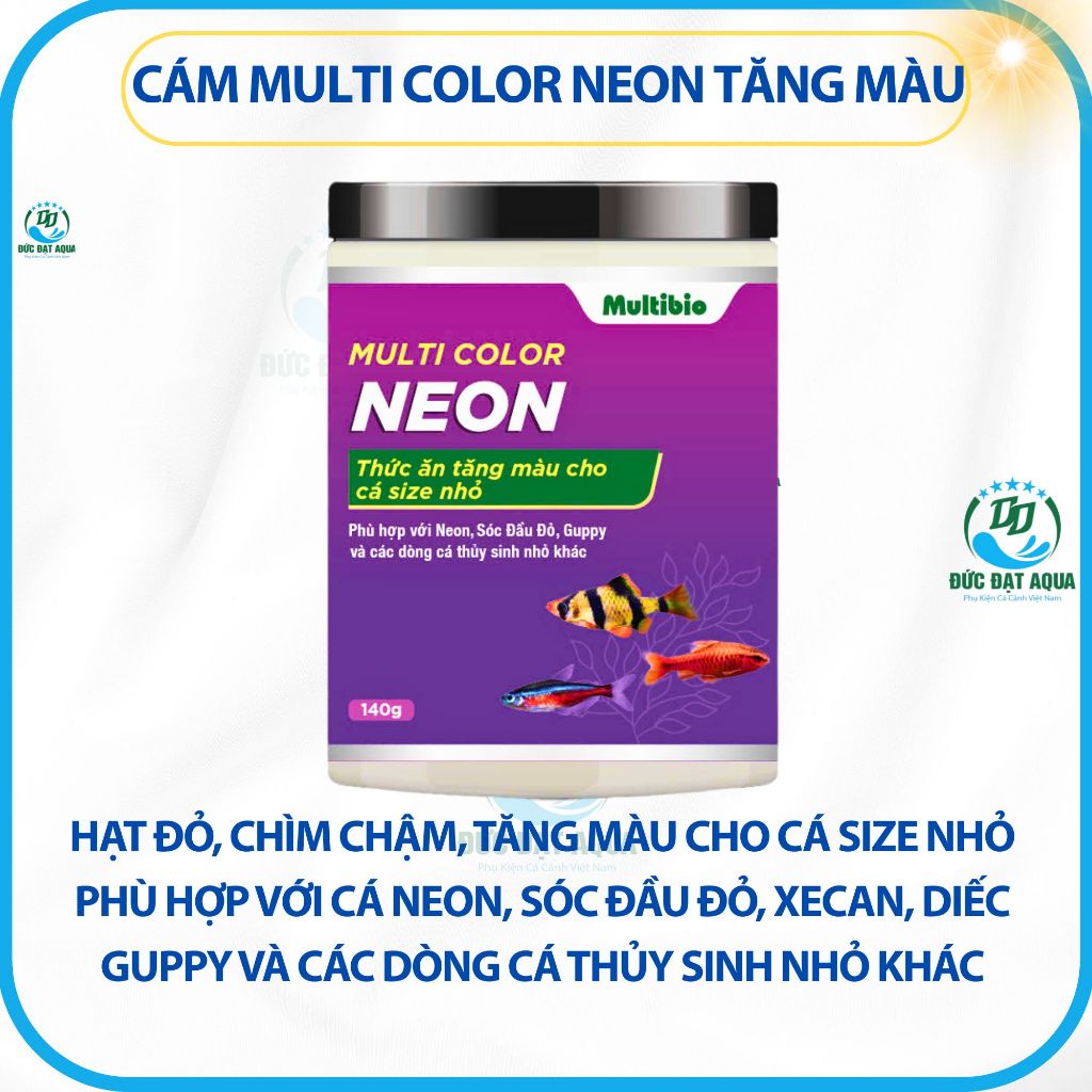 Cám Multi Color NEON, Sóc đầu đỏ, Cánh buồm, Diếc đỏ, các dòng size nhỏ khác 2