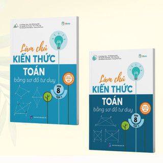 Sách - Làm chủ kiến thức Toán bằng sơ đồ tư duy Lớp 8 (Tập 1+Tập 2)