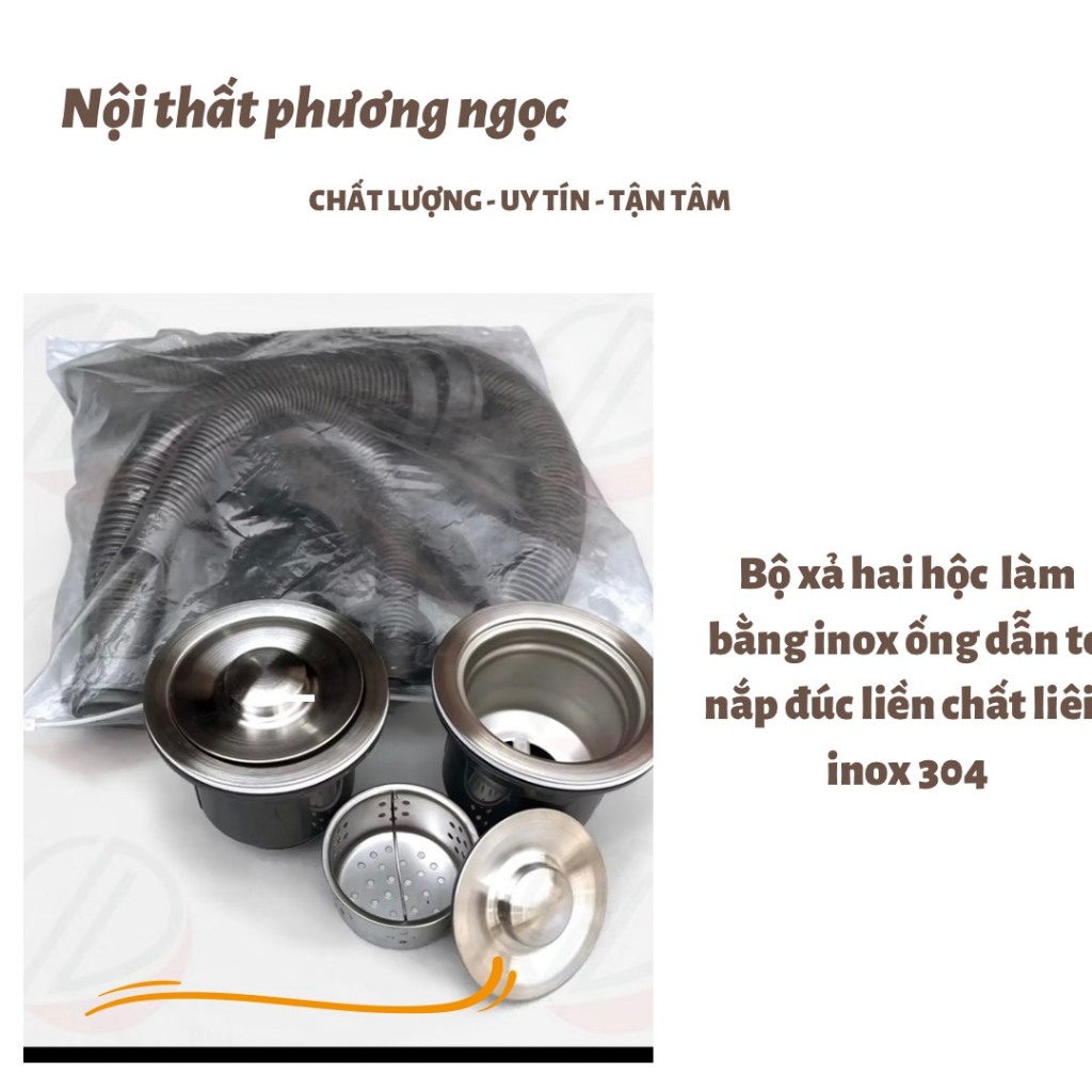 bộ ống xả chậu rửa chén gia đình
