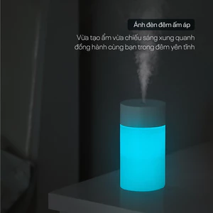 Máy phun sương 2 chế độ tạo ẩm, tích hợp xông tinh dầu và đèn ngủ trang trí