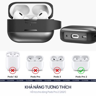 Ốp AirPods Pro 2 Silicone Mềm Chống Sốc Chống Trầy AhaStyle Tặng Kèm Móc Khóa