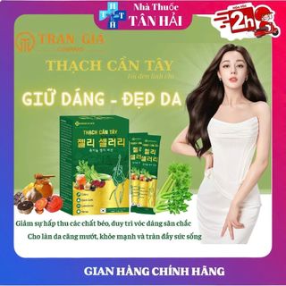 Thạch lựu cần tây hỗ trợ giảm cân, giữ dáng, làm đẹp da, hộp 10 gói