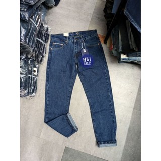 [loại lai biên dày đẹp] quần bò màu xanh cổ điển selvedge denim vải nhật