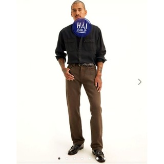[loại lai biên dày đẹp] quần jean selvedge denim japan màu rêu đất dáng đứng
