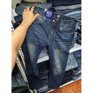 [loại lai biên dày đẹp] quần jeans nam màu rêu chất selvedge denim vải japan
